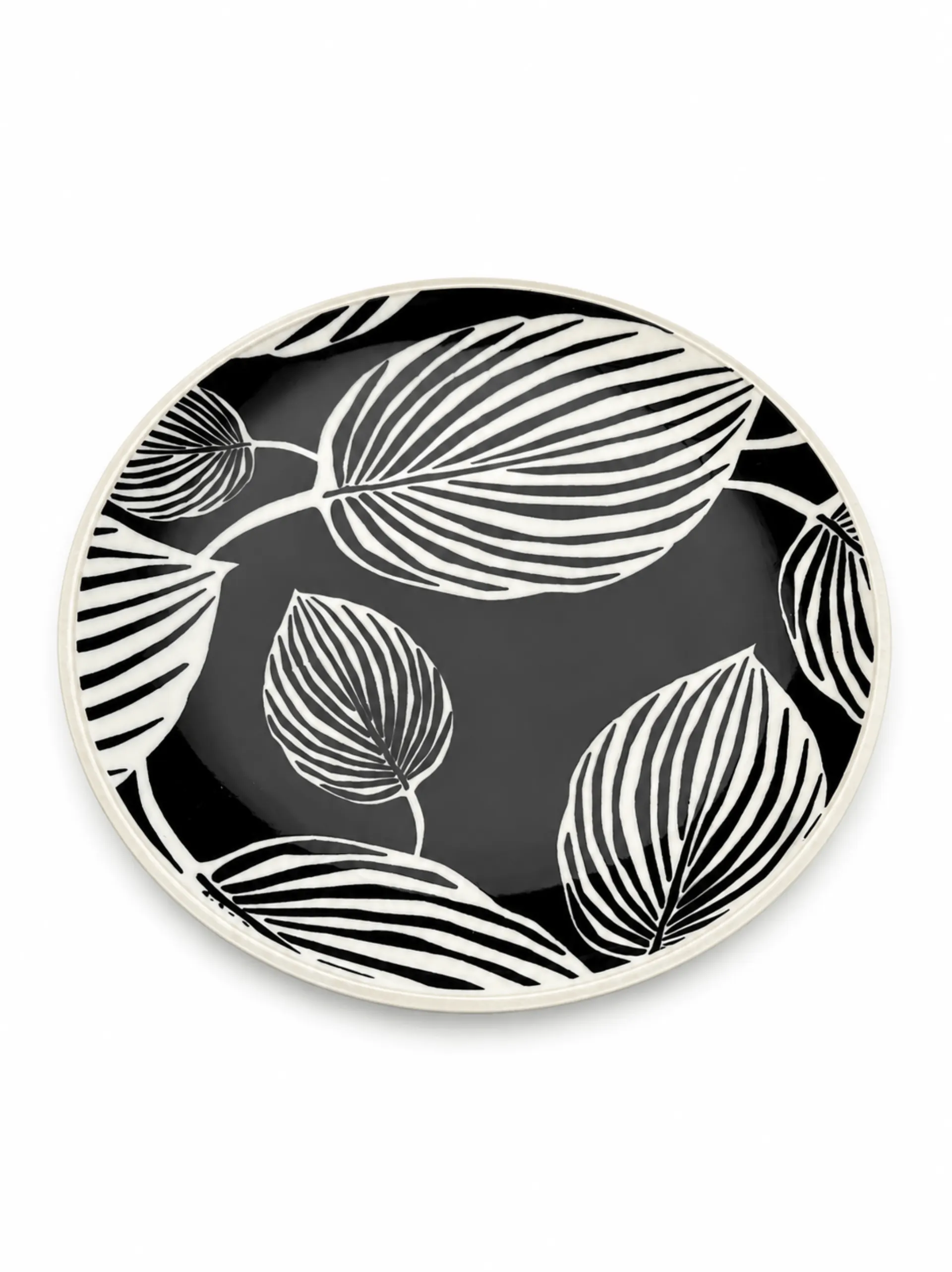 پیش دستی طرح برگ جنس fine porcelain
